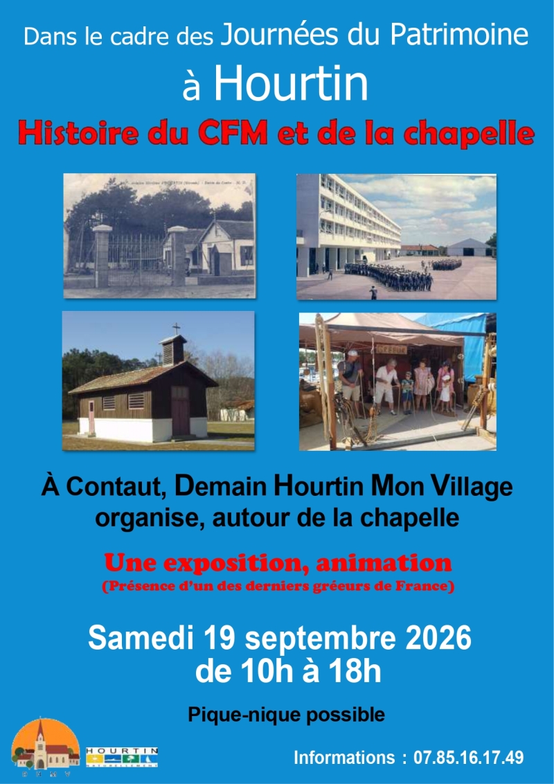 JOURNEES DU PATRIMOINE 2026 à Hourtin